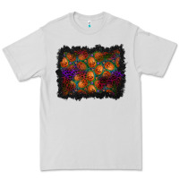 Dove Grey halloween pumpkin background Premium Tee - BundleAndBundleShop