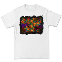 White halloween pumpkin background Premium Tee - BundleAndBundleShop