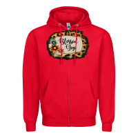 Red Blessed Gigi Zipper Hoodie - Jasminsmagicworld