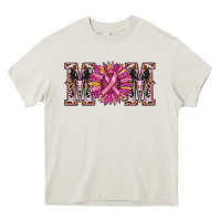 Cream cancer sunflower mom Heavy Core Tee - RanaPortraitStore