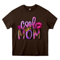 Chocolate Brown Cool mom Mother's Day Heavy Core Tee - FaDigitalArtStudio