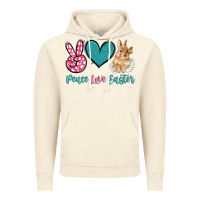 Vintage Artic peace love easter with bunny and butterfly Vintage Hoodie - Artiststas