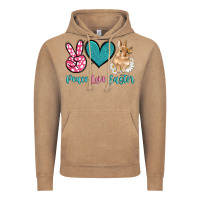 Vintage Coffee peace love easter with bunny and butterfly Vintage Hoodie - Artiststas