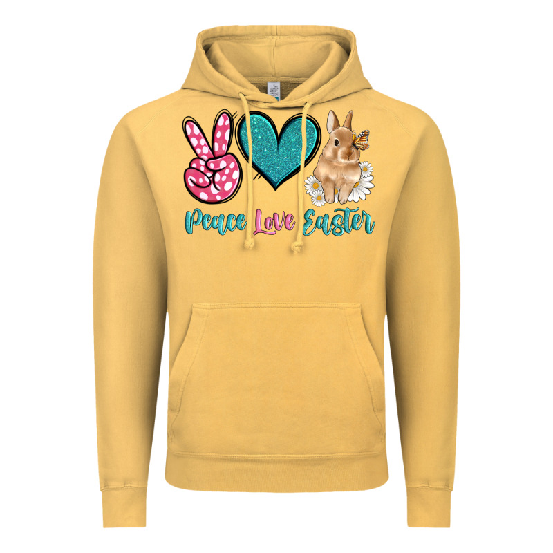 Peace Love Easter With Bunny And Butterfly Vintage Hoodie by Artiststas | Teevron