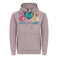 Vintage Zinc peace love easter with bunny and butterfly Vintage Hoodie - Artiststas