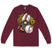 Burgundy baseball gnome Long Sleeve Tee - RacoonDesign