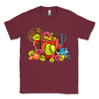 Burgundy Softball Coffee Mug Classic Tee - FaDigitalArtStudio