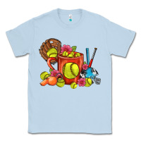 Dusty Blue Softball Coffee Mug Classic Tee - FaDigitalArtStudio