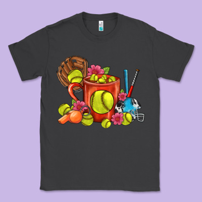 Softball Coffee Mug Classic Tee Designed By Fadigitalartstudio