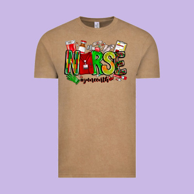Nurse Juneenth Vintage Tee Designed By Cowhidedigitalart