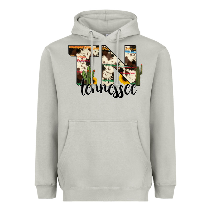 Tenesse State Cowhide Serape Cactus Heavyweight Hoodie by RanaPortraitStore | Teevron