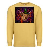 Antique Gold halloween glitter highland cow tumbler Premium Sweatshirt - RanaPortraitStore