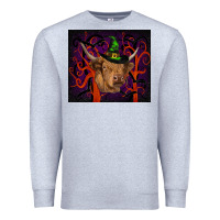 Heather Grey halloween glitter highland cow tumbler Premium Sweatshirt - RanaPortraitStore