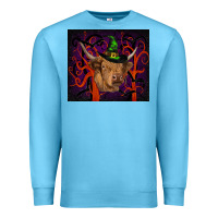 Ocean Blue halloween glitter highland cow tumbler Premium Sweatshirt - RanaPortraitStore