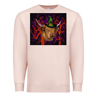 Pale Pink halloween glitter highland cow tumbler Premium Sweatshirt - RanaPortraitStore