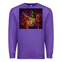 Purple halloween glitter highland cow tumbler Premium Sweatshirt - RanaPortraitStore