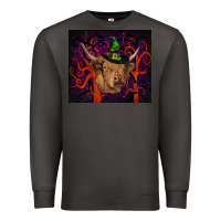 Smoke halloween glitter highland cow tumbler Premium Sweatshirt - RanaPortraitStore