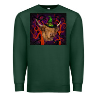 Sports Green halloween glitter highland cow tumbler Premium Sweatshirt - RanaPortraitStore