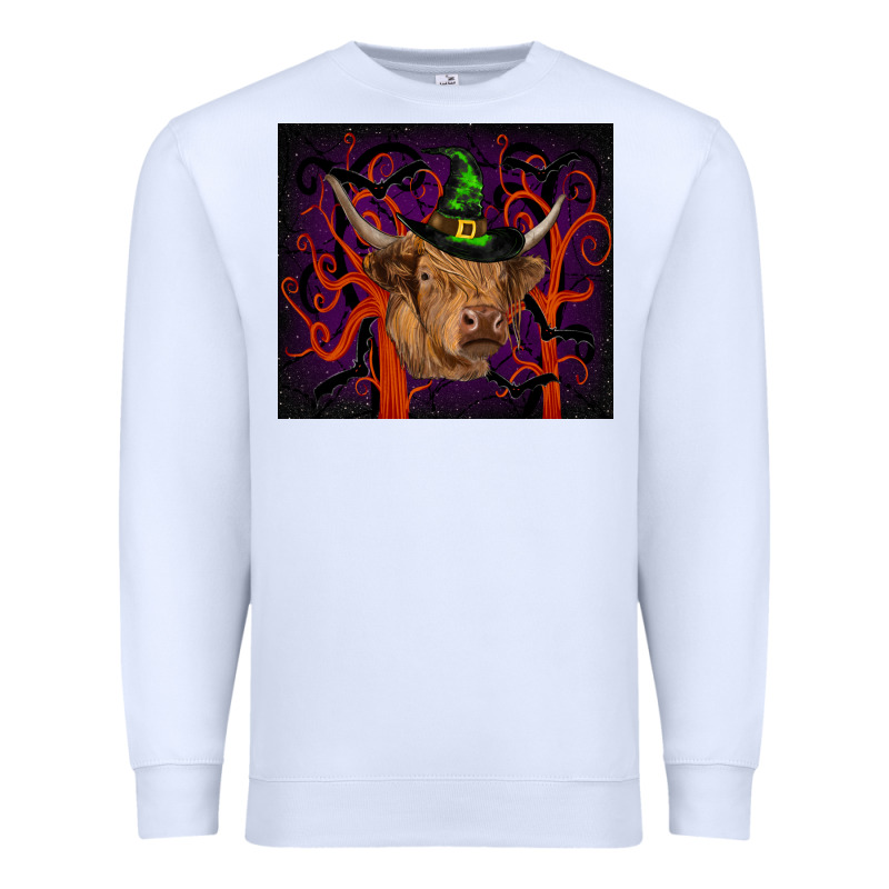 Halloween Glitter Highland Cow Tumbler Premium Sweatshirt by RanaPortraitStore | Teevron
