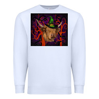 White halloween glitter highland cow tumbler Premium Sweatshirt - RanaPortraitStore