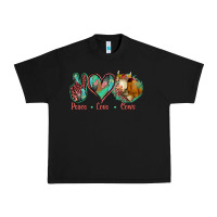 Black Peace Love Cows Urban Heavy Tee - Jasminsmagicworld