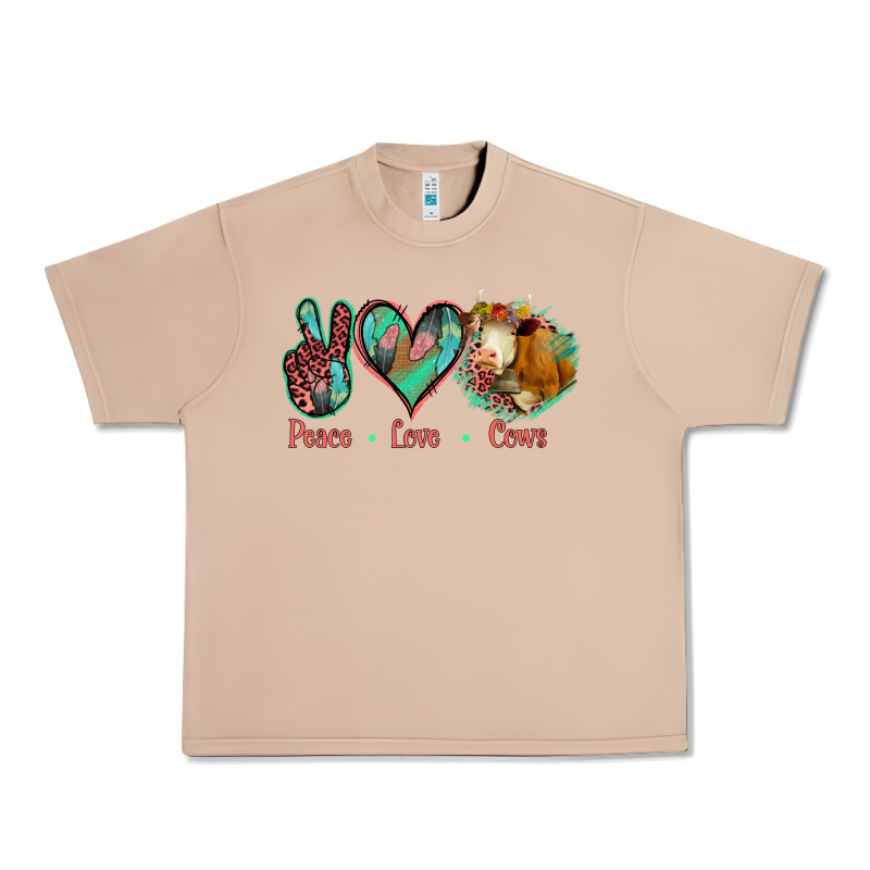 Peace Love Cows Urban Heavy Tee by Jasminsmagicworld | Teevron
