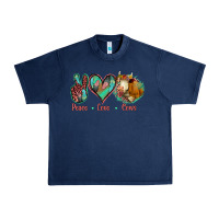 Navy Peace Love Cows Urban Heavy Tee - Jasminsmagicworld