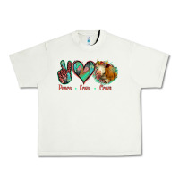 Pistachio Peace Love Cows Urban Heavy Tee - Jasminsmagicworld
