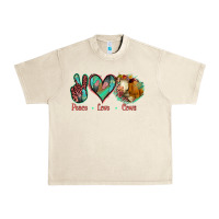 Sandshell Peace Love Cows Urban Heavy Tee - Jasminsmagicworld