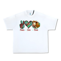 White Peace Love Cows Urban Heavy Tee - Jasminsmagicworld