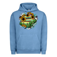 Pigment Pebble Blue Aguascalientes State Of Mexico Map Urban Hoodie - RanaPortraitStore
