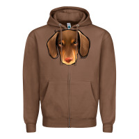 Chestnut Dachshund Zipper Hoodie - Jasminsmagicworld