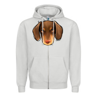 Dove Grey Dachshund Zipper Hoodie - Jasminsmagicworld