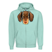 Seafoam Dachshund Zipper Hoodie - Jasminsmagicworld