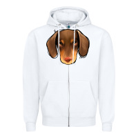 White Dachshund Zipper Hoodie - Jasminsmagicworld