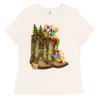 Bone Christmas Boots Ladies Tee - CowhideDigitalArt