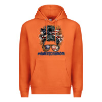 Carrot americanmom messy bun Premium Hoodie - BarkalooDesign