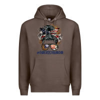 Coffee americanmom messy bun Premium Hoodie - BarkalooDesign