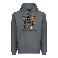 Rock americanmom messy bun Premium Hoodie - BarkalooDesign