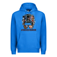 True Royal americanmom messy bun Premium Hoodie - BarkalooDesign