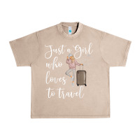 French Oak just a girl who loves to travel traveling women nomad t shirt Urban Heavy Tee - baoMotion