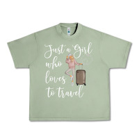 Oil Green just a girl who loves to travel traveling women nomad t shirt Urban Heavy Tee - baoMotion