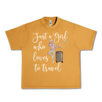 Peanut Butter just a girl who loves to travel traveling women nomad t shirt Urban Heavy Tee - baoMotion
