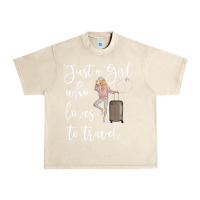 Sandshell just a girl who loves to travel traveling women nomad t shirt Urban Heavy Tee - baoMotion