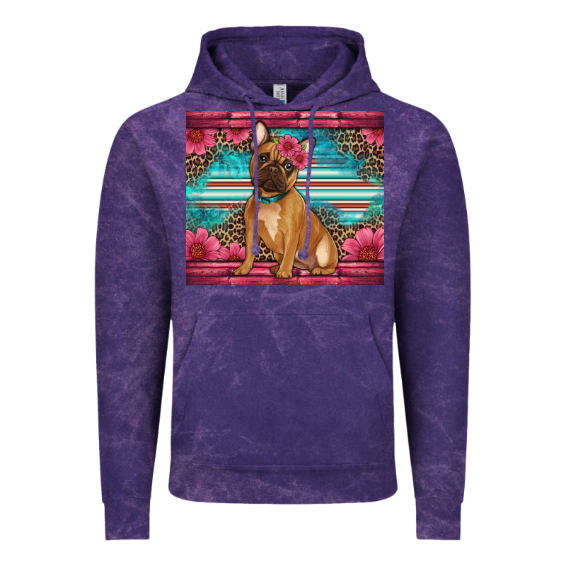 French Bulldog Floral Vintage Hoodie by Artiststas | Teevron