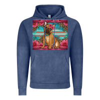 Vintage Denim french bulldog floral Vintage Hoodie - Artiststas