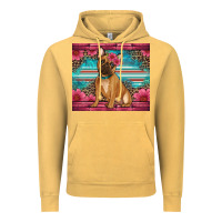 Vintage Mustard french bulldog floral Vintage Hoodie - Artiststas