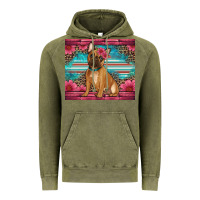 Vintage Olive french bulldog floral Vintage Hoodie - Artiststas