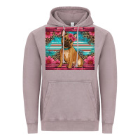 Vintage Zinc french bulldog floral Vintage Hoodie - Artiststas