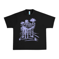 Black las vegas strip retro famous sign nevada traveler souvenir t shirt Urban Heavy Tee - baoMotion